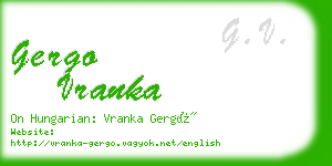 gergo vranka business card